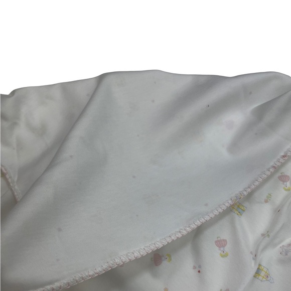 NWT Pixie Lily Pima Little Bo Peep Pink Hand Stitched Edge Receiving Blanket - Picture 3 of 6